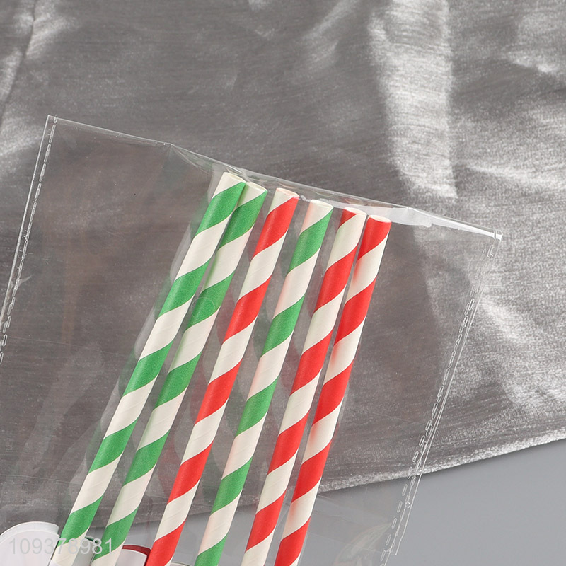 Top products Christmas party paper straw drinking straw