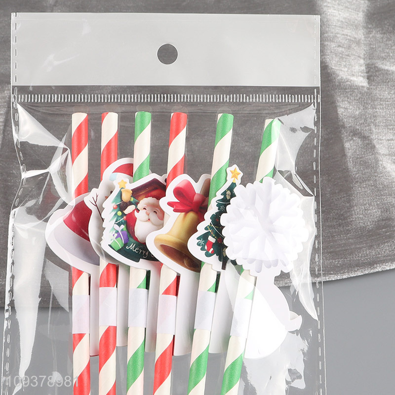 Top products Christmas party paper straw drinking straw