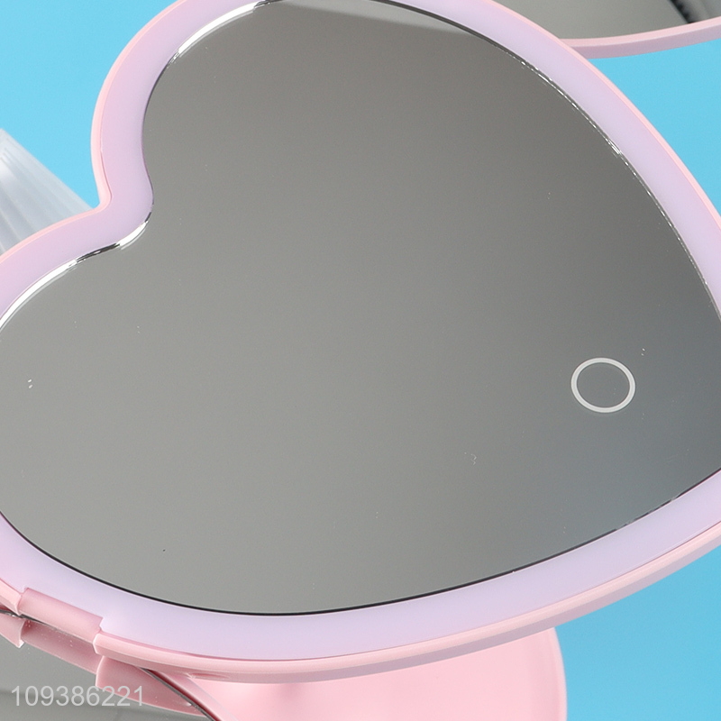 Good selling heart shape makeup mirror cosmetic mirror