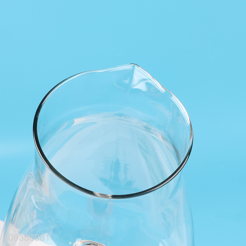 Hot sale glass water jug water kettle with wooden handle