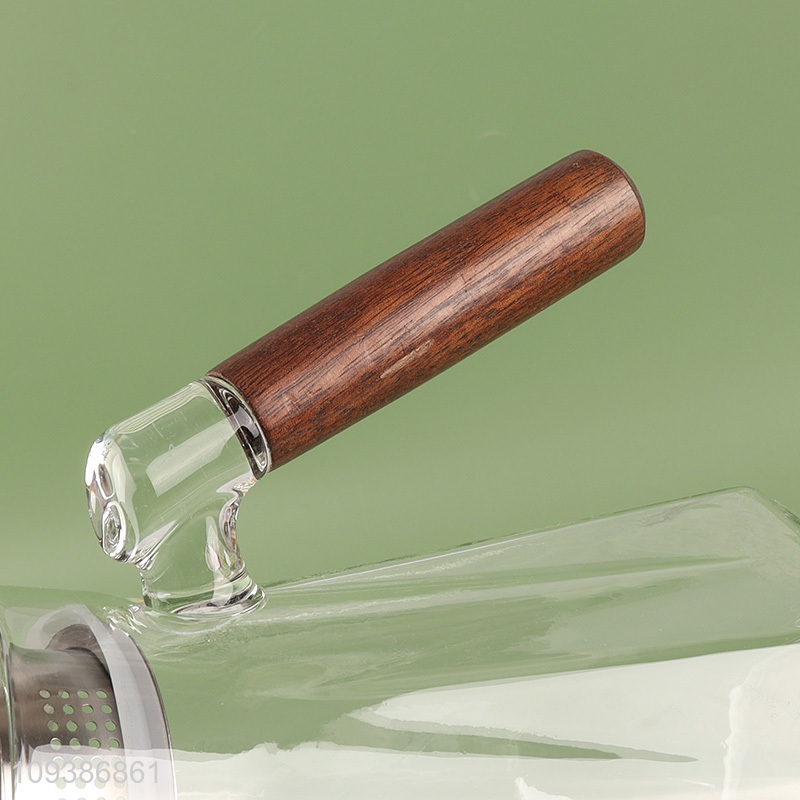 Factory supply home kitchen water jug with wooden handle