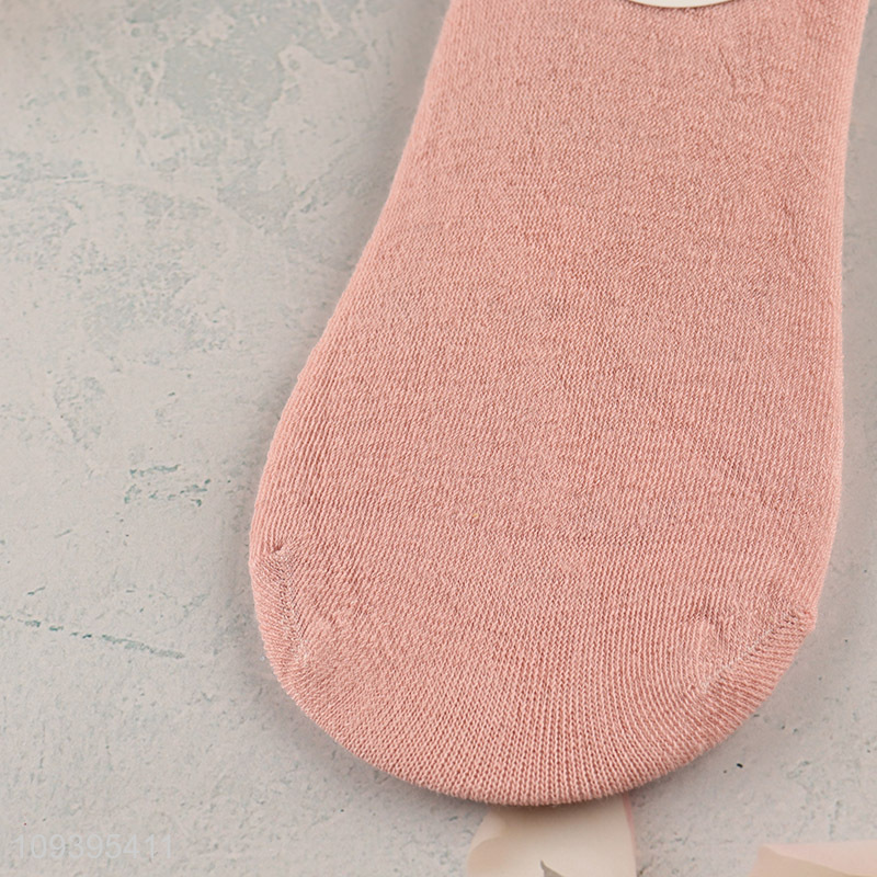 New arrival anti-slip polyester daily wear boat socks