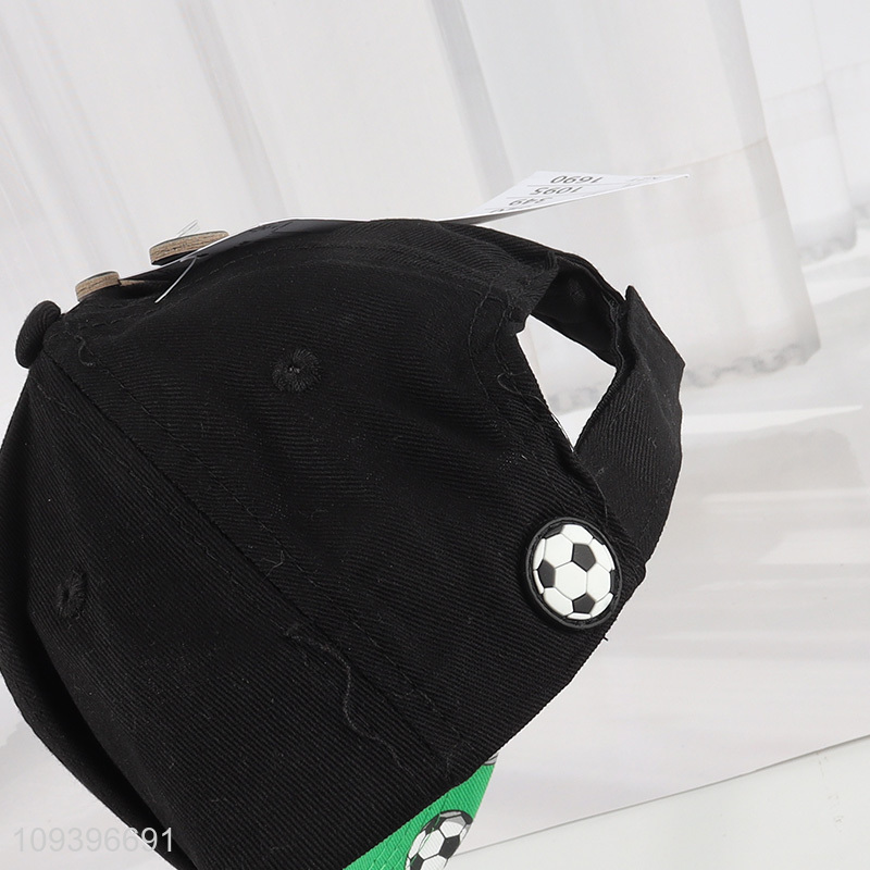 Top quality black football casual hat baseball cap