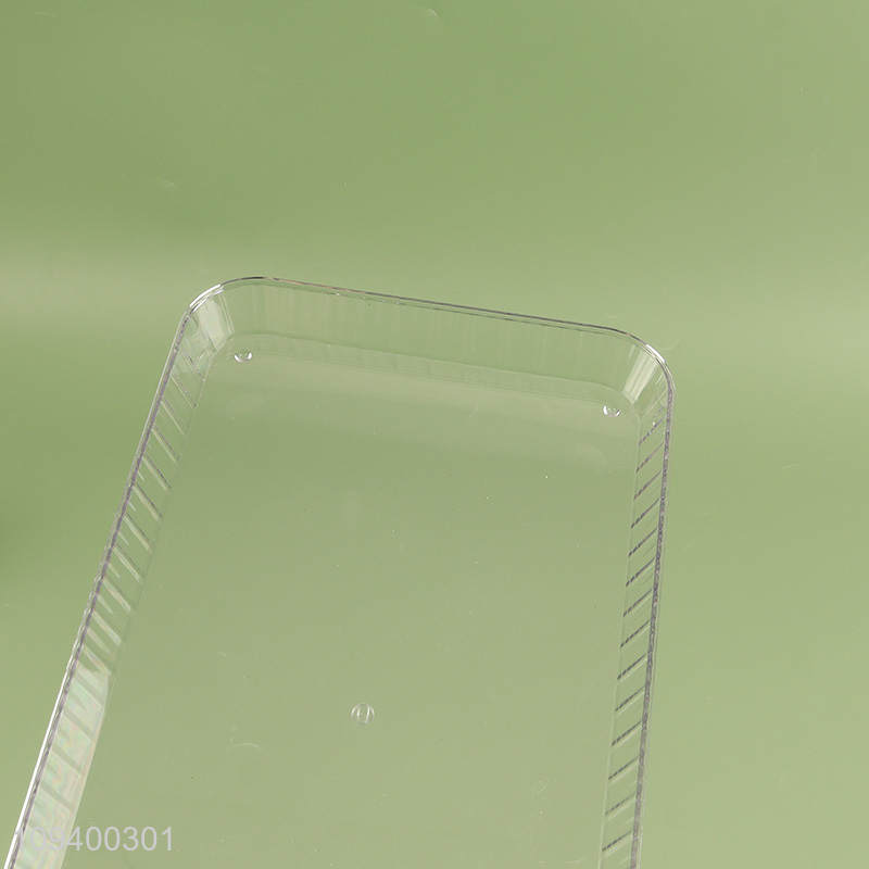 Hot sale rectangle clear plastic storage tray