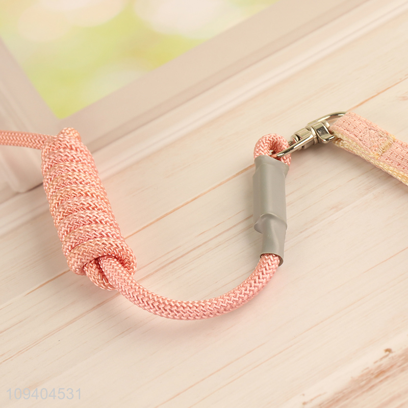 Good sale pink fashion dog harness and leash set