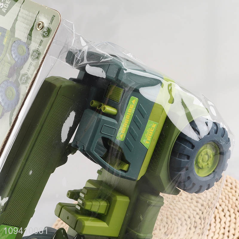 Hot selling cartoon dinosaur construction truck toy