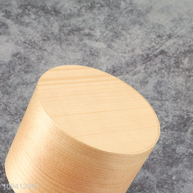 Factory direct sale round wooden storage box with lid