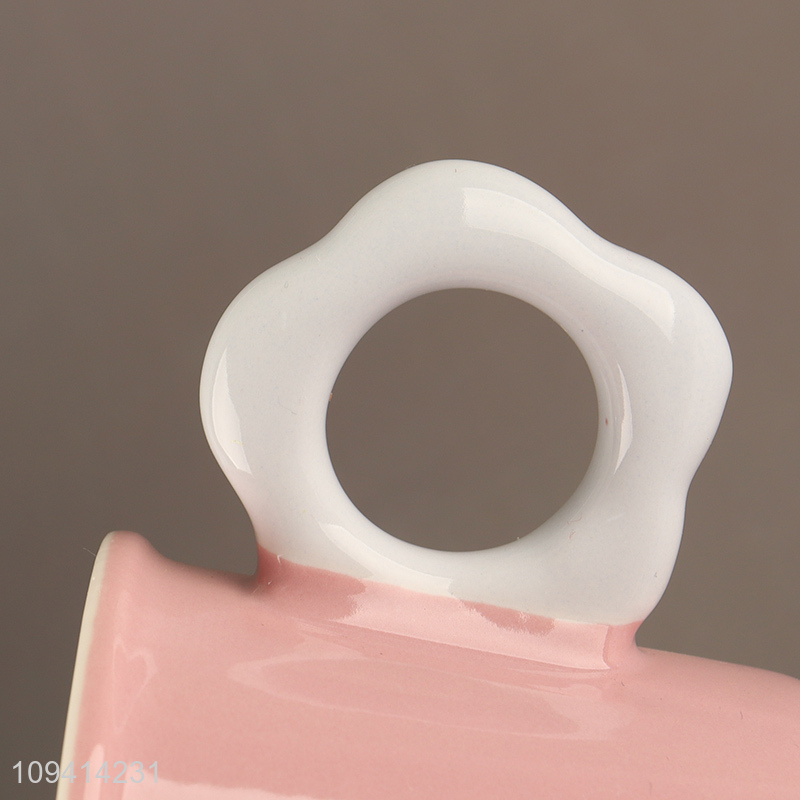 China wholesale ceramic cup water cup with handle