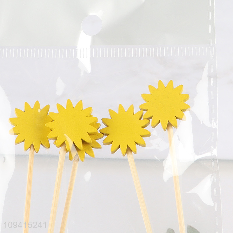 Good selling sunflower fruit picks food picks