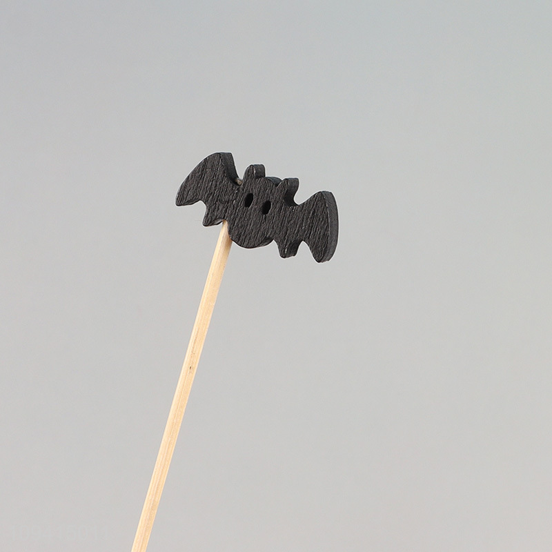Factory supply black bat cake topper fruit picks