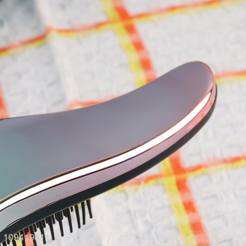 Popular Glossy Electroplated Detangling Hair Brush