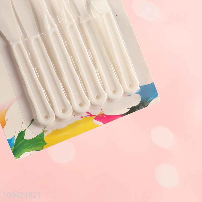 Hot selling 6pcs white plastic painting knife set