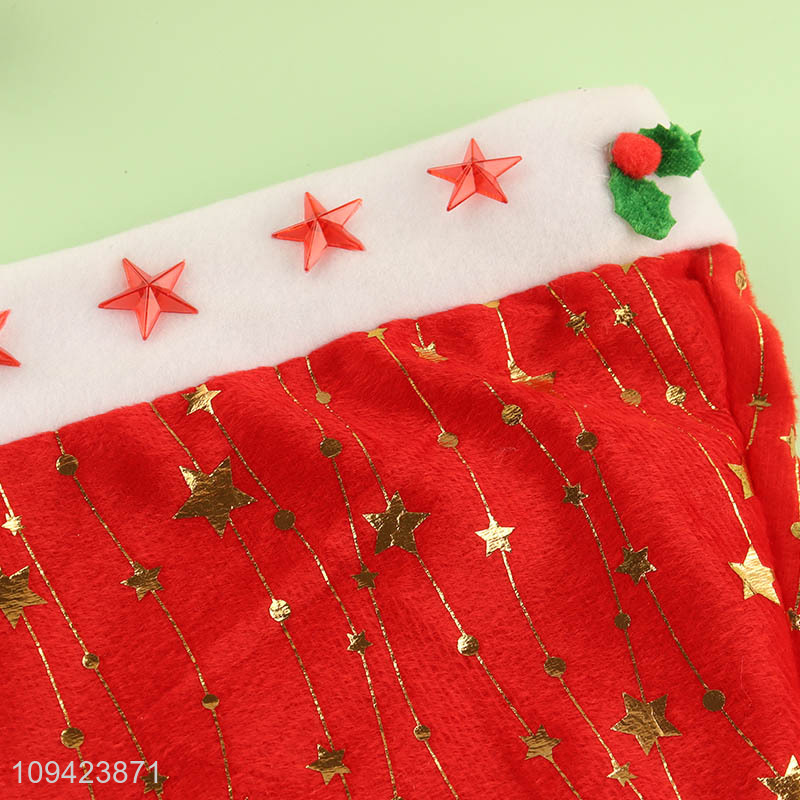 Low price star polyester christmas hat for party