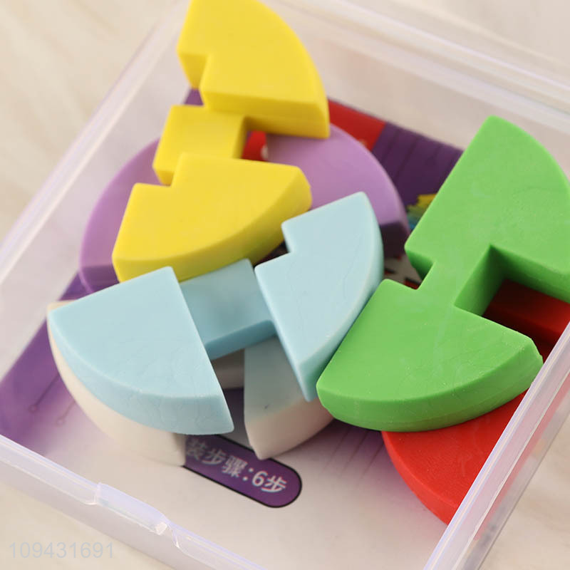 Hot selling creative kids puzzle eraser set