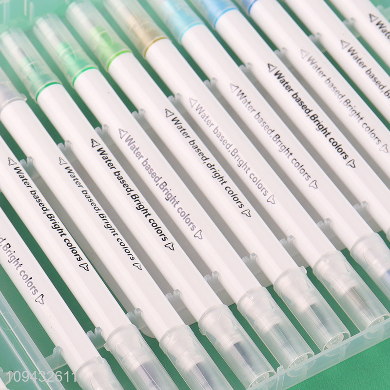 Popular products stationery dual soft tip marker pen