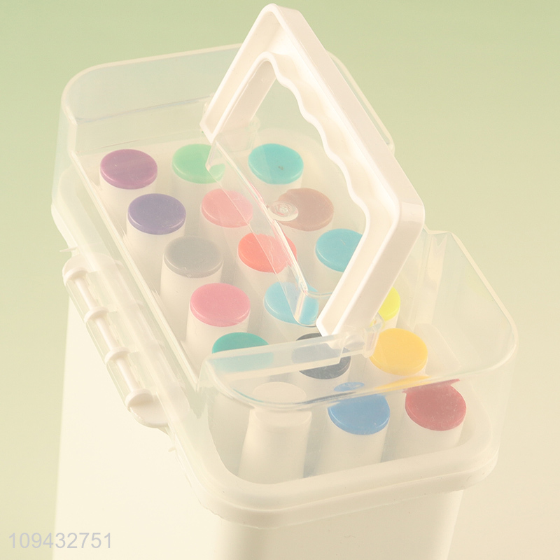 Low price reusable dual tip acrylic marker pen set