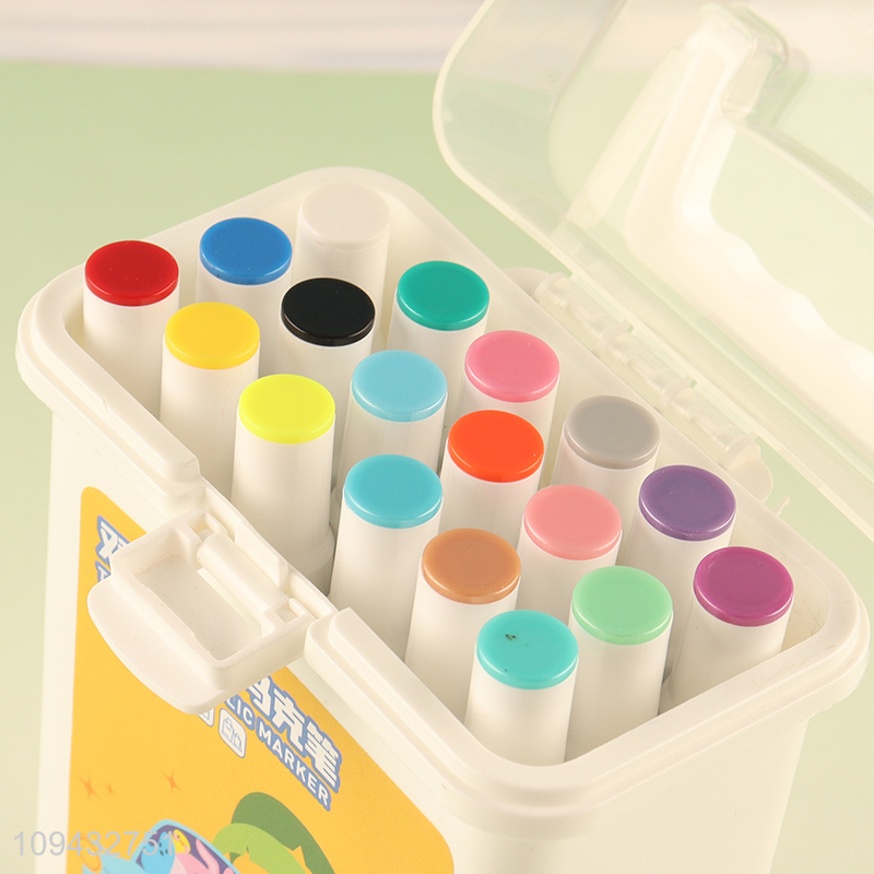 Low price reusable dual tip acrylic marker pen set