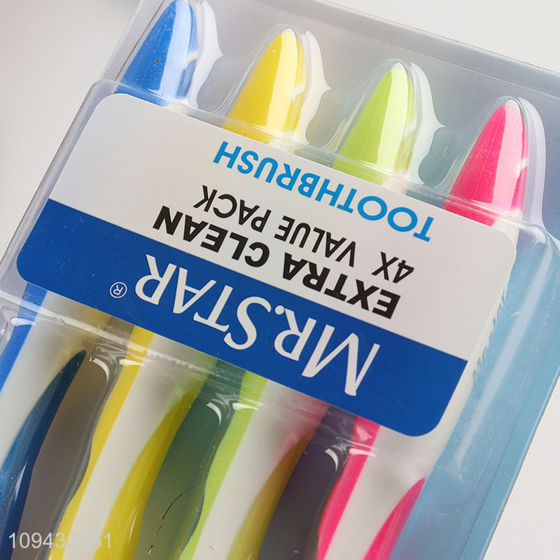 Best Selling Home Use 4 Pack Toothbrush Set