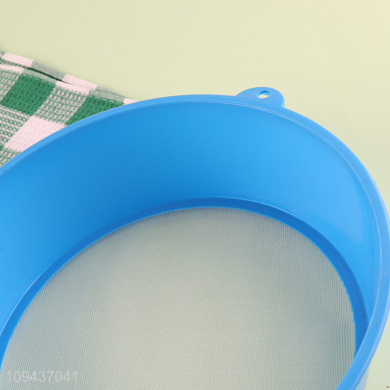Top sale plastic round kitchen fine mesh strainer