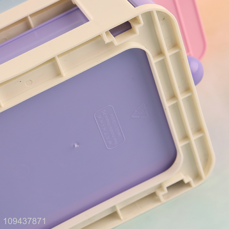 Cute Pastel Desk Organizer Makeup Storage Box