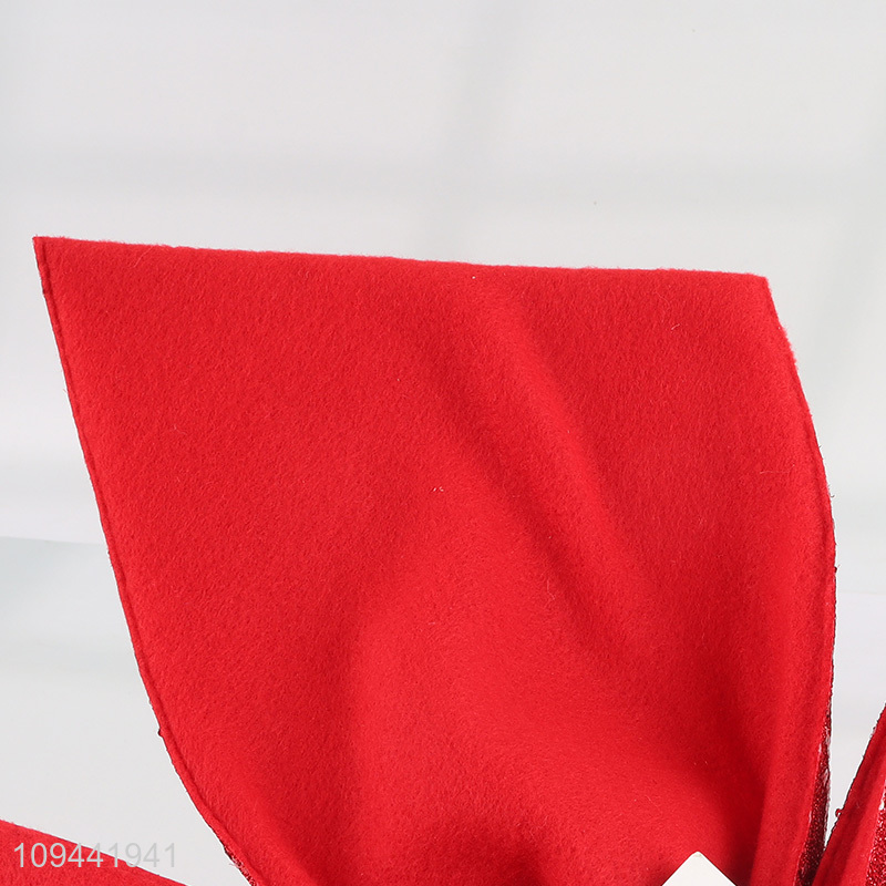 Hot sale glitter mesh bow christmas decor