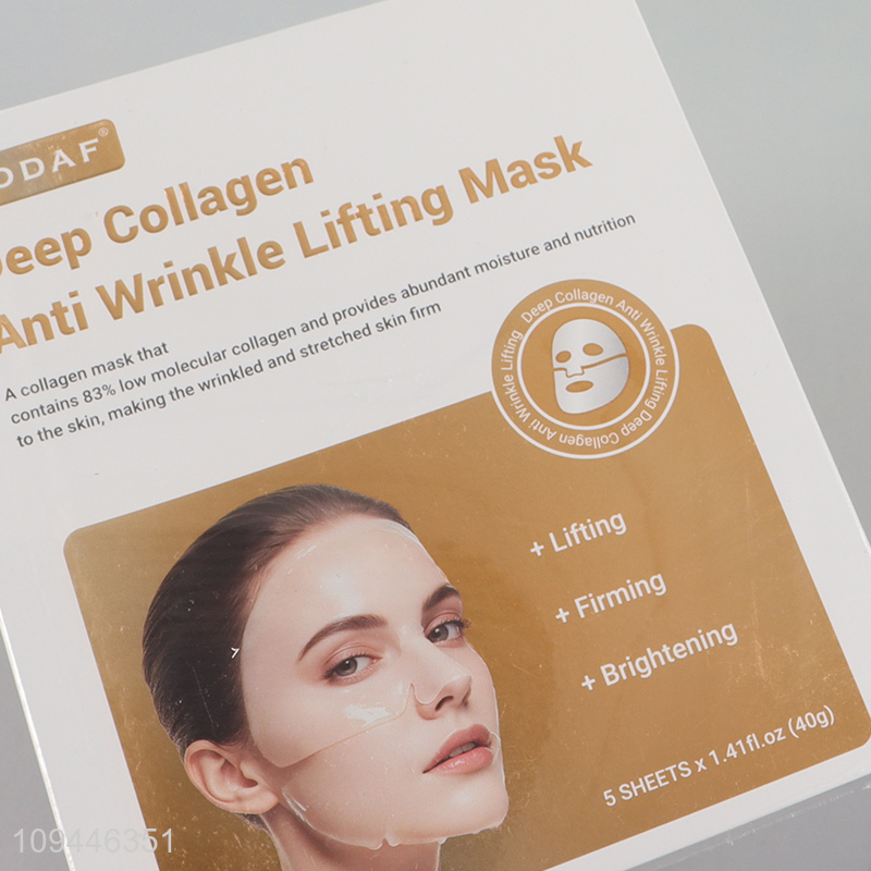 Online wholesale deep collagen anti wrinkle lifting mask