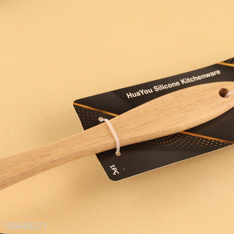 Online wholesale flat wooden handle skimmer spoon