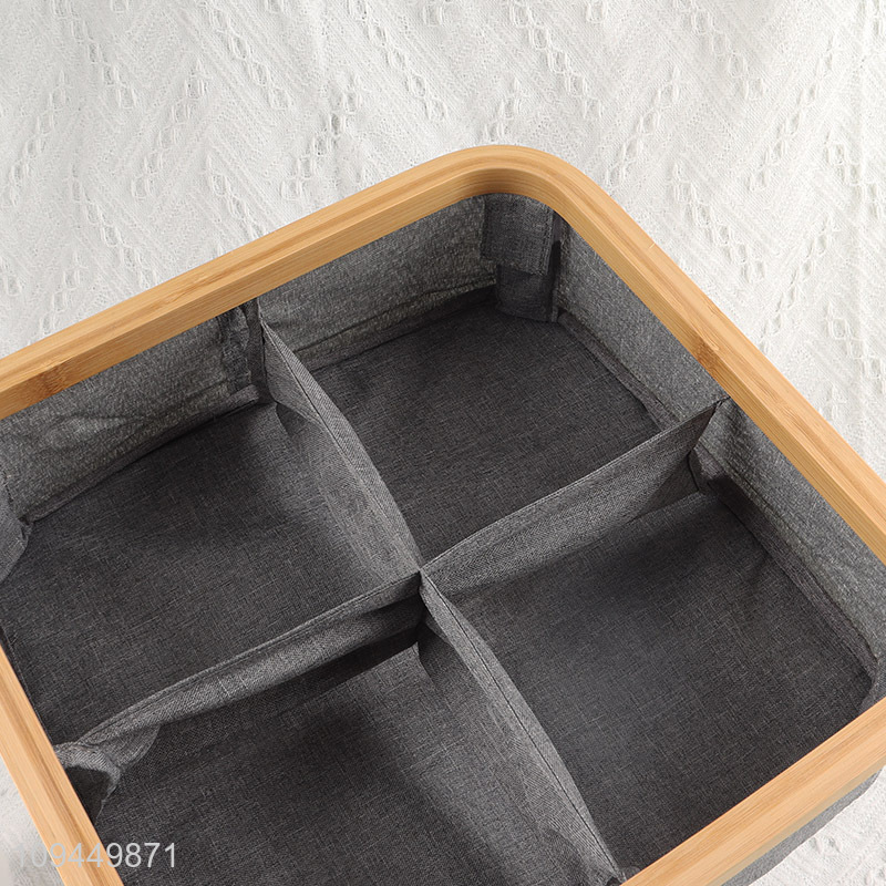 Top selling 4compartment polyester storage box storage basket