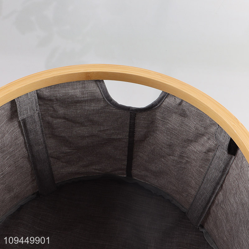 Good selling household round polyester storage basket with lid