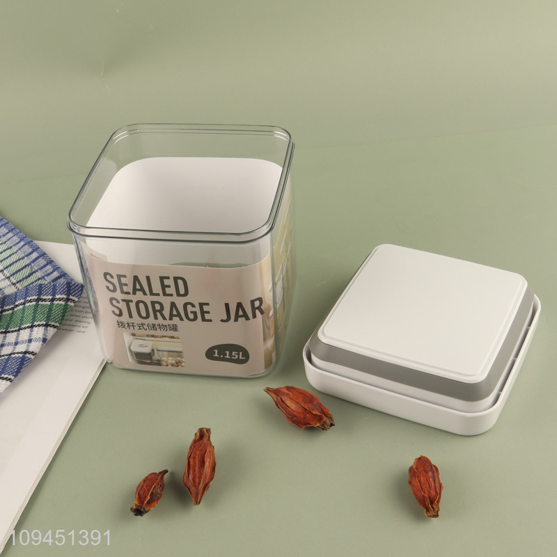 Latest products square sealed storage jar for household