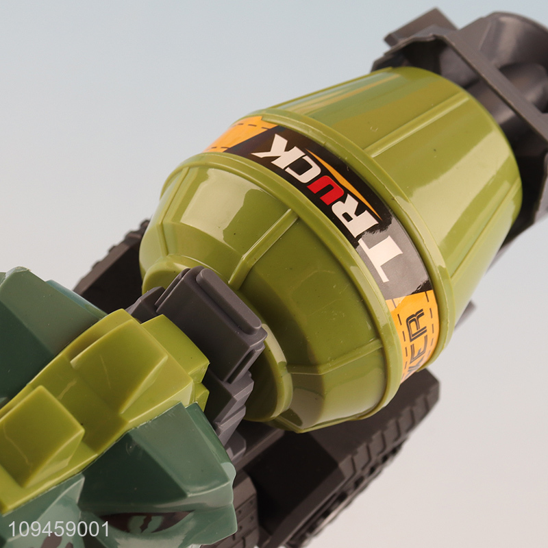 Low price dinosaur sliding mixer truck toy