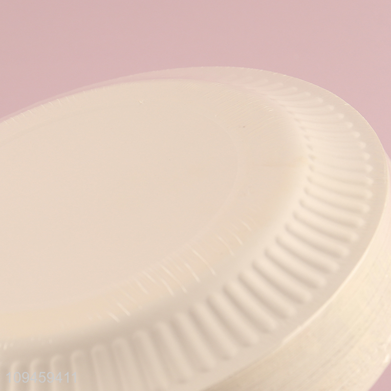 Hot selling round white disposable paper plate