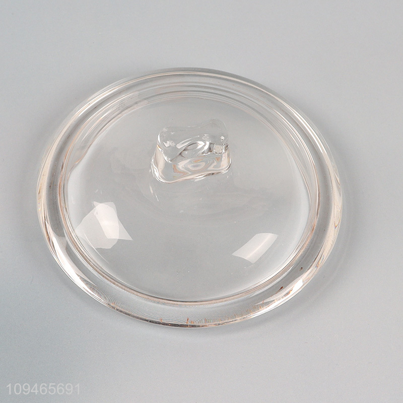 China wholesale clear glass condiment box with lid