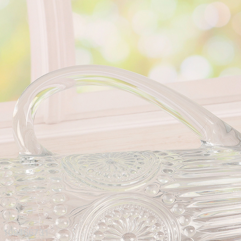 China wholesale glass water jug with handle