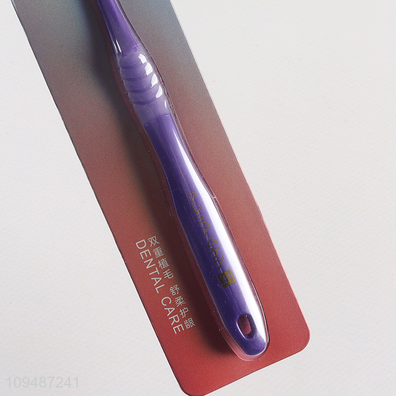 China wholesale adult plastic toothbrush with oral care