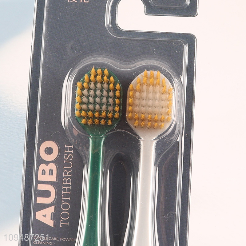 Low price 2pcs portable toothbrush set for adult