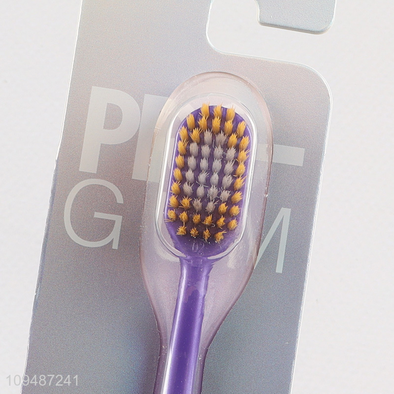 China wholesale adult plastic toothbrush with oral care