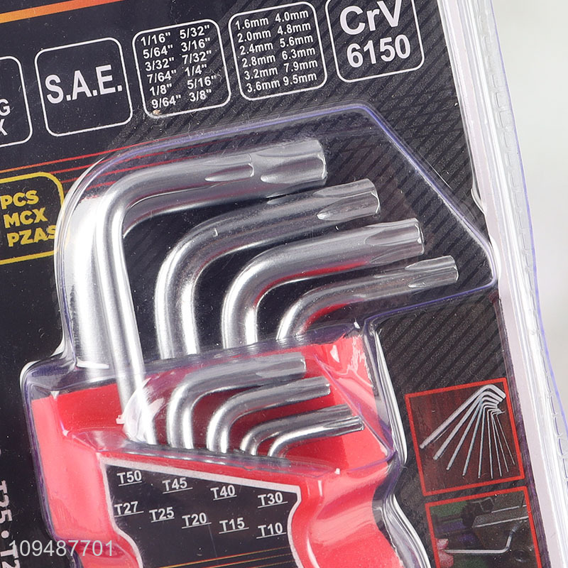 China products professional crv steel hex key set