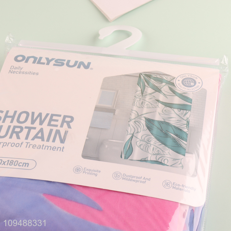 Yiwu market waterproof polyester shower curtain for sale