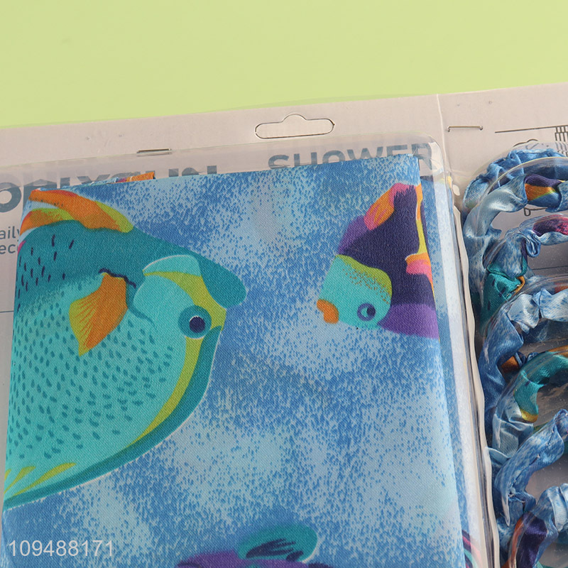 Good price waterproof polyester shower curtain
