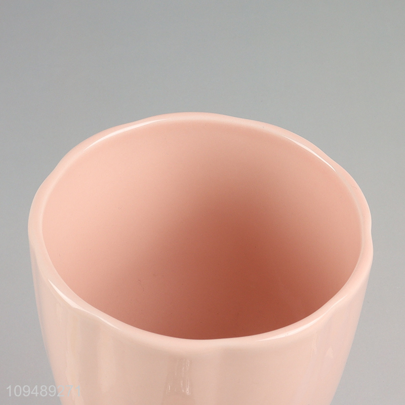 Factory supply pink ceramic water cup for sale