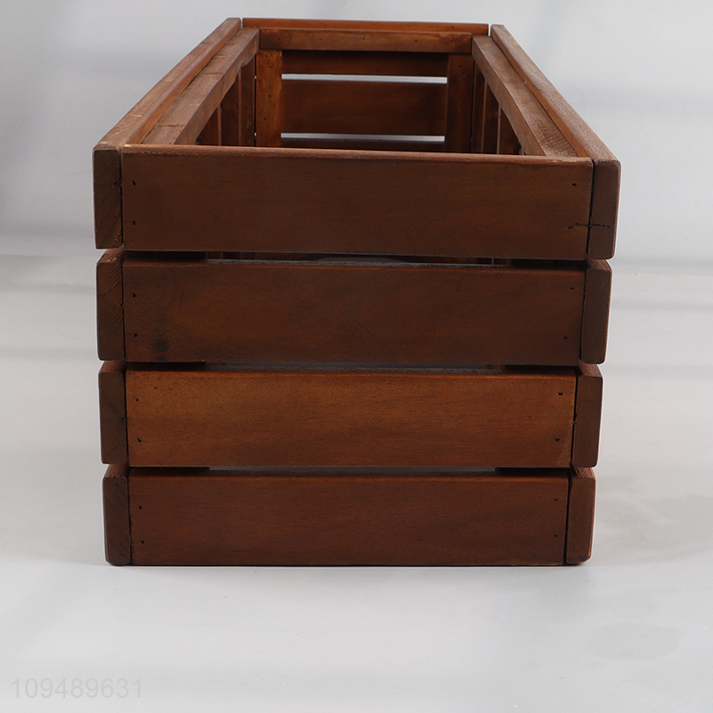 Factory price rectangular wood planter box flower box