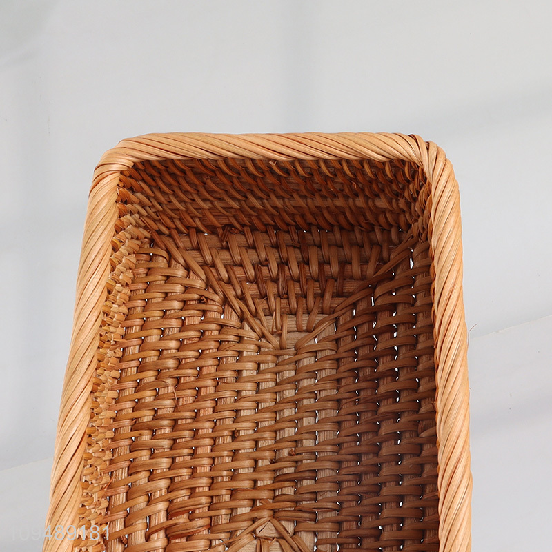 Wholesale rectangle rattan storage basket for household