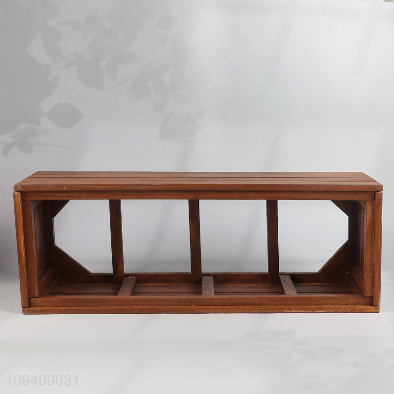 Factory price rectangular wood planter box flower box