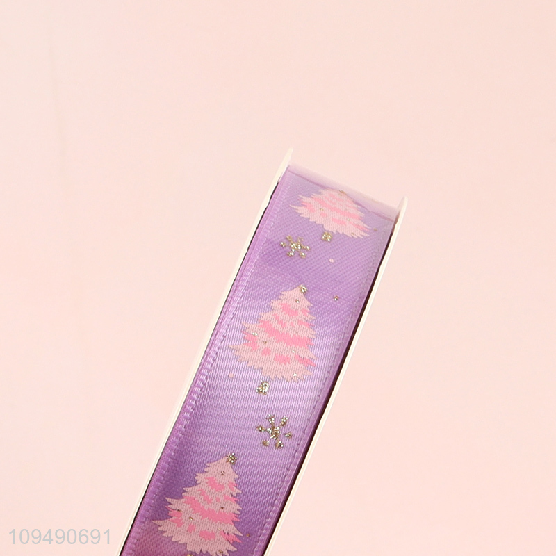 Best quality purple polyester wrapping ribbon for sale