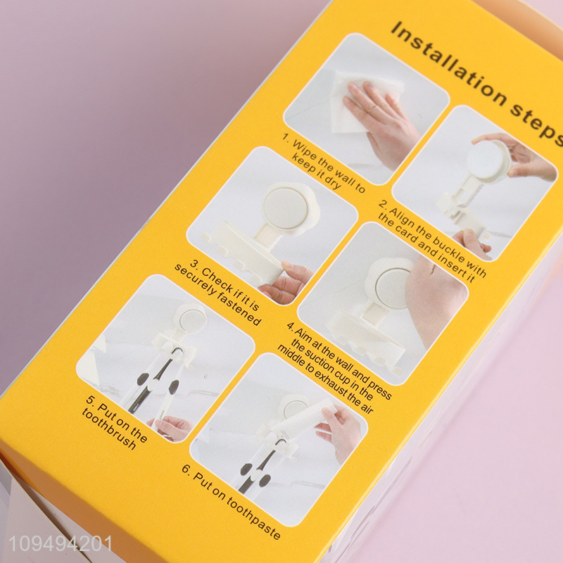 Good selling suction toothbrush toothpaste holder for bathroom