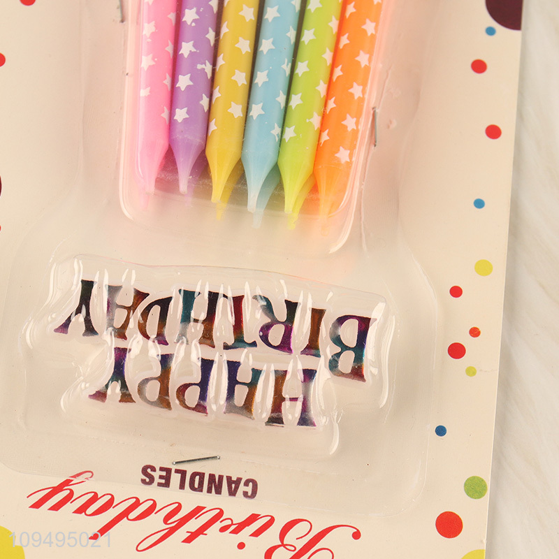 Latest products colorful birthday cake candle decoration candle