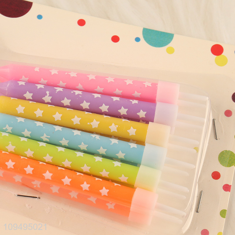 Latest products colorful birthday cake candle decoration candle