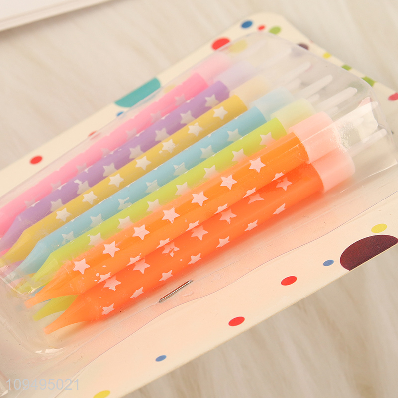 Latest products colorful birthday cake candle decoration candle
