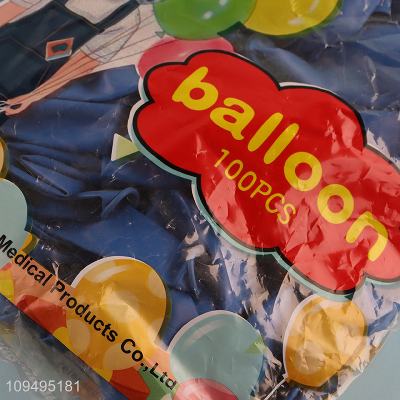 Top products blue 100pcs latex balloon for sale